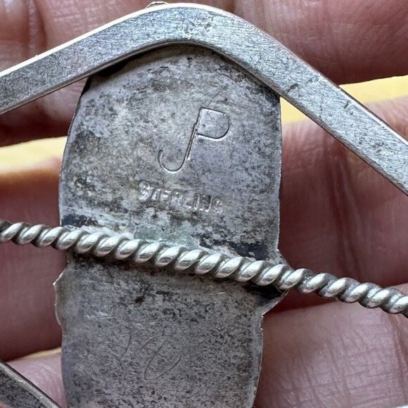 Navajo Johnny Pitchlynn Cuff Bracelet Size 6.25 Turquoise Coral Sterling 12.8g - Picture 6 of 9